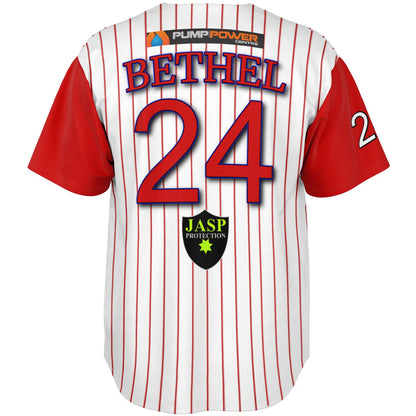 Ronzo Bethel #24 Demons Baseball Jersey - Home