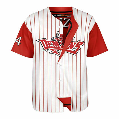 Sam Hanzel #44 - Demons Reversible Baseball Jersey - Home and Away copy