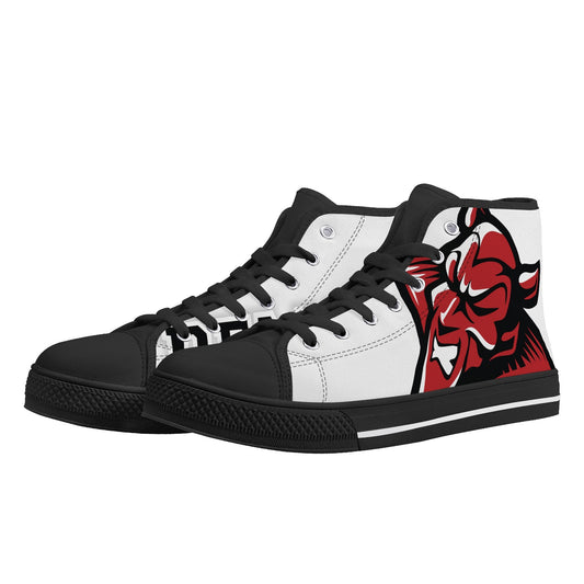 Demons Baseball Mens High Top Canvas Shoes