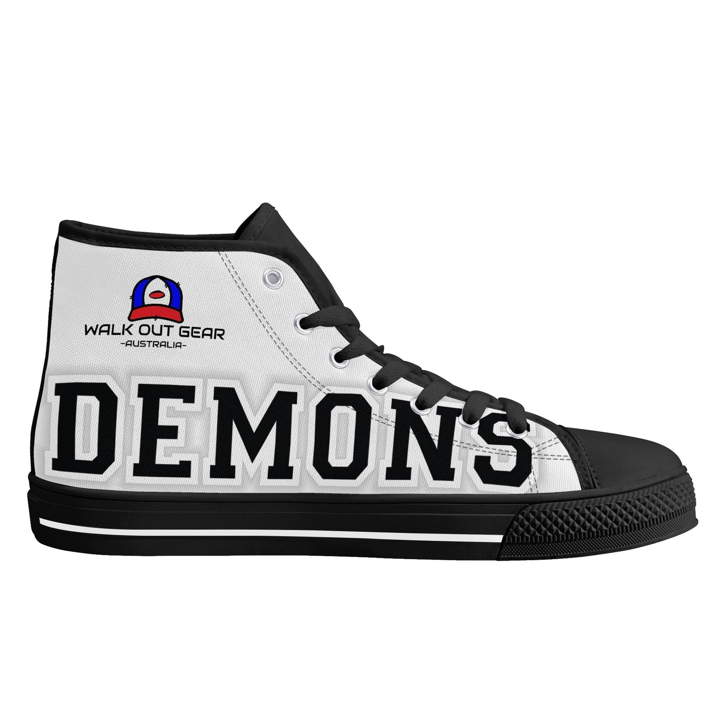 Demons Baseball Mens High Top Canvas Shoes