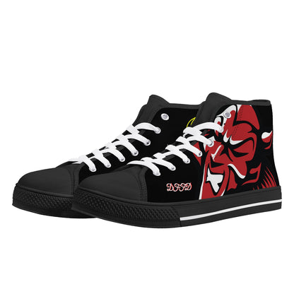 Demons Baseball Dark Side Mens High Top Canvas Shoes