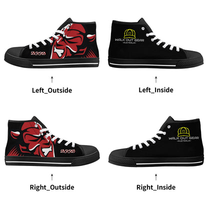 Demons Baseball Dark Side Mens High Top Canvas Shoes