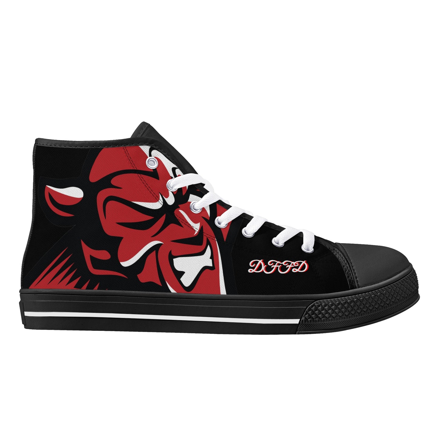 Demons Baseball Dark Side Mens High Top Canvas Shoes