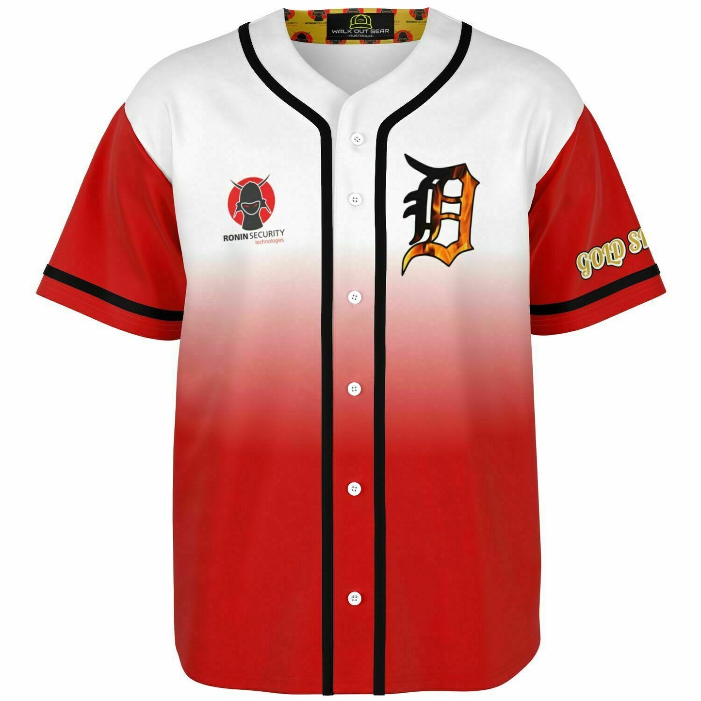 Ronin Demons Baseball Gold Sponsor Jersey