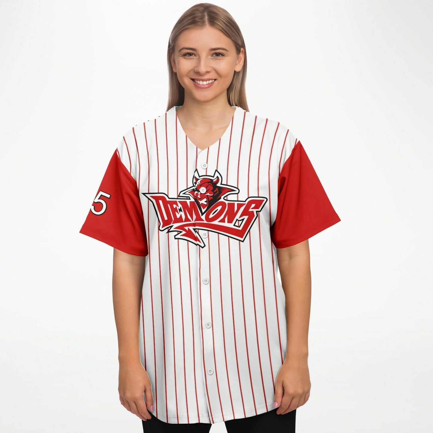 Casey #55 Demons Baseball Jersey - Home