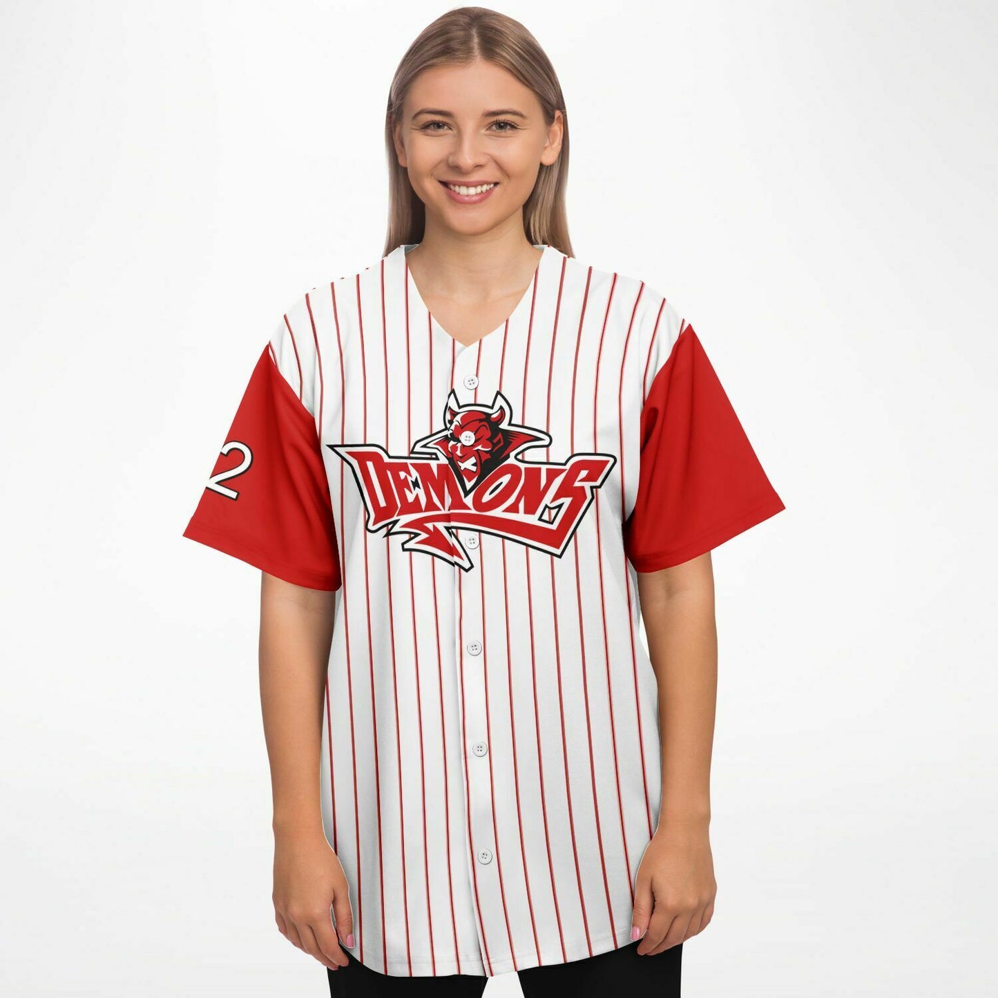 Ange Clarke #22 Demons Baseball Jersey - Home