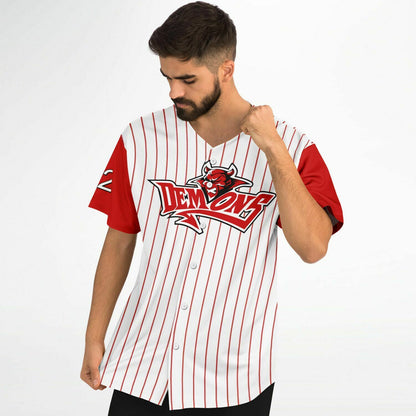 Ange Clarke #22 Demons Baseball Jersey - Home