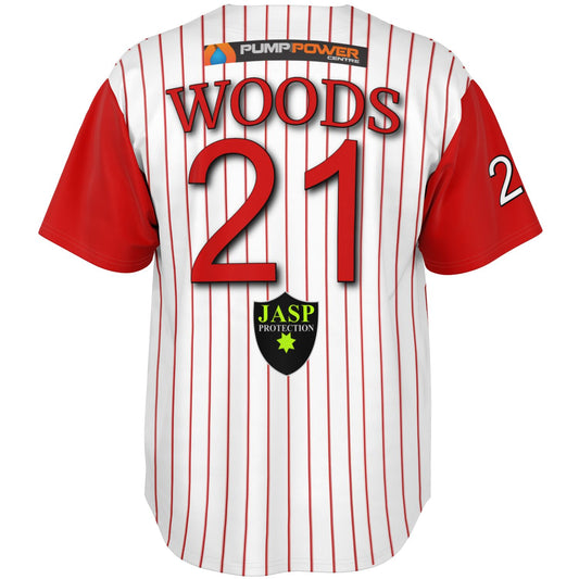 TJ Woods #21 Demons Baseball Jersey - Home