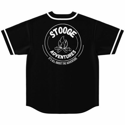 Stooge Adventures Baseball Jersey Black with White Trim