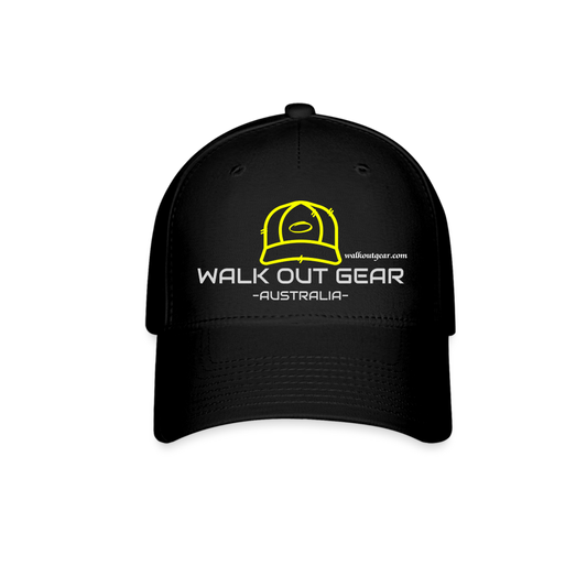 Walk Out Gear Fitted Baseball Cap - black