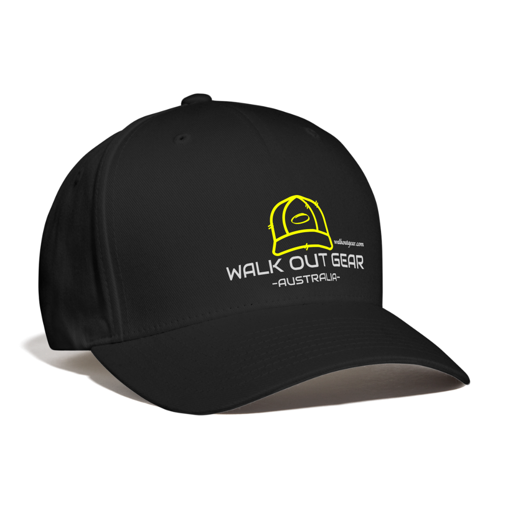 Walk Out Gear Fitted Baseball Cap - black