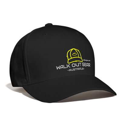 Walk Out Gear Fitted Baseball Cap - black