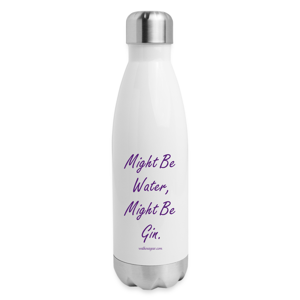 Insulated Stainless Steel Water Bottle - white